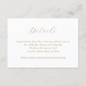 Classic Neutral Monogram Elegant Wedding Begleitkarte (Vorderseite)