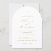 Classic Neutral Monogram Elegant Wedding Einladung (Vorderseite)