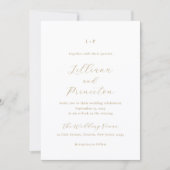 Classic Neutral Monogram Elegant Wedding Einladung (Vorderseite)