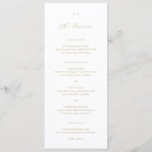 Classic Neutral Monogram Elegant Wedding Menükarte (Vorderseite)