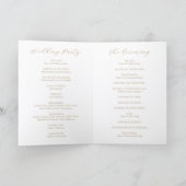 Classic Neutral Monogram Elegant Wedding Programm (Innenseite)