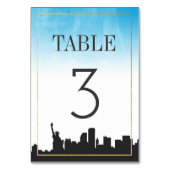 Classic New York Wedding Tischnummer (Vorderseite)