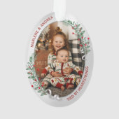 Classic Newborn 1. Weihnachts Big Sister Ornament (Rückseite)