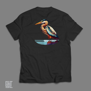 Classic Noble Blue Heron Portrait Outdoor Vibes T-Shirt