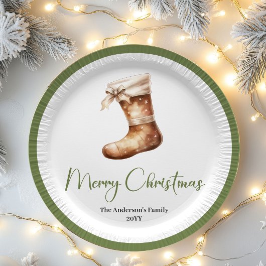 Classic Nordic Christmas Custom Family Tableware Pappteller