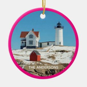 Classic Nubble Lighthouse Keramik Ornament