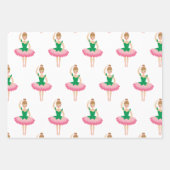 Classic Nutcracker, Ballerina Set 3 Geschenkpapier Set (Vorderseite 3)