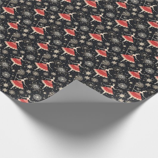 Classic Nutcracker Ballet, Waltz der Schneeflocken Geschenkpapier (Ecke)