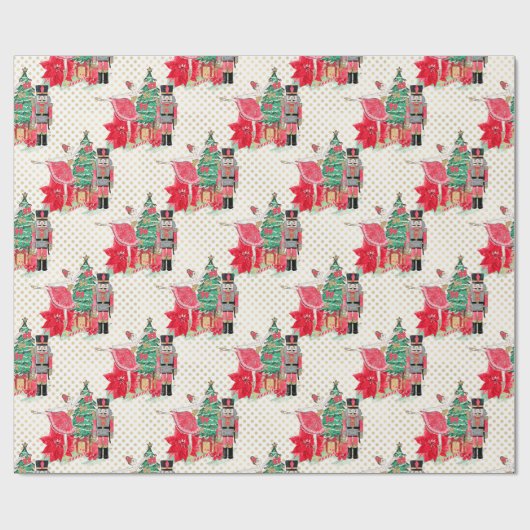 Classic Nutcracker & Princess Weihnachtsgeschenk Geschenkpapier (Flach)