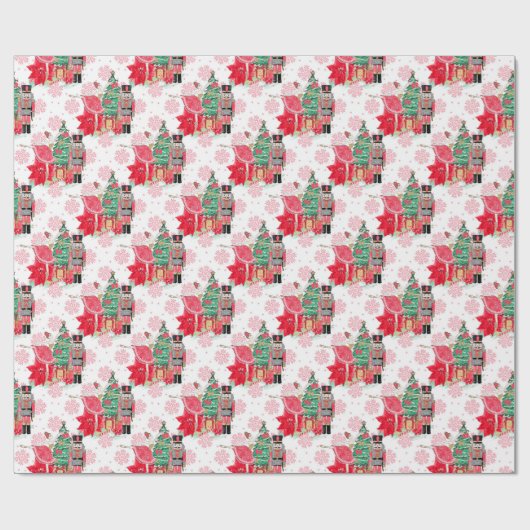 Classic Nutcracker & Princess Weihnachtsgeschenk Geschenkpapier (Flach)