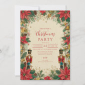 Classic Nutcracker Red and Gold Einladung (Vorderseite)