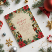 Classic Nutcracker Red and Gold Einladung