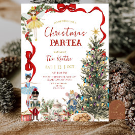 Classic Nutcracker Red Bow Coquette Christmas  Einladung