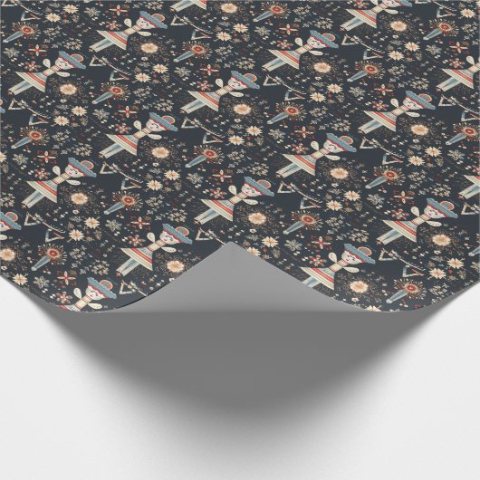 Classic Nutcracker Wonderland, Harlequin Geschenkpapier (Ecke)