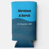 Classic Ocean Blue Beach Waves Gastgeschenke Hochz Selters Dosenkühler (Vorderseite)