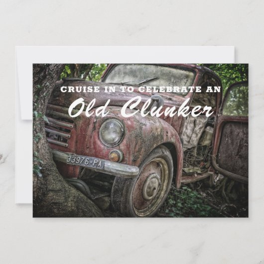 Classic Old Clunker Einladung zum Geburtstag (Vorderseite)