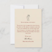 Classic Old Money Bold Red Wedding Dankeschön Card Dankeskarte (Rückseite)