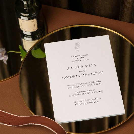 Classic Old Money Wedding Einladung