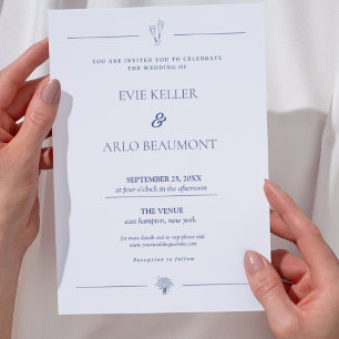 Classic Old Money Wedding Einladung