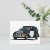 Classic_Old_Police_Car Postkarte (Stehend Vorderseite)