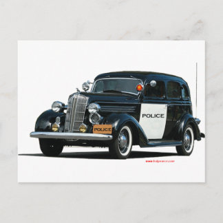 Classic_Old_Police_Car Postkarte