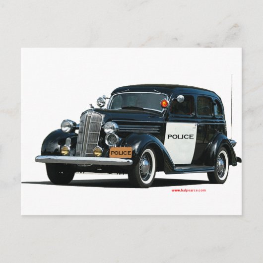 Classic_Old_Police_Car Postkarte (Vorderseite)