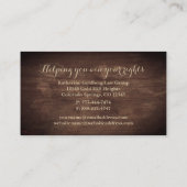 Classic Old School Attorney Business Card Visitenkarte (Rückseite)