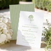 Classic Olive Green Hydrangea Wedding Einladung