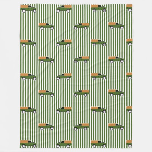 Classic Olive Green Soft Top Series 3 Land Rover Fleecedecke (Vorderseite)