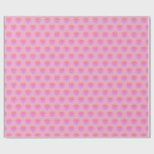 Classic Ombre Rainbow Snowflake Pattern on Pink Geschenkpapier (Flach)