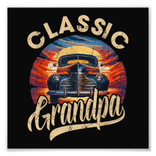 Classic Opa Funny Sprichwort Car Lover Vater Pap Fotodruck