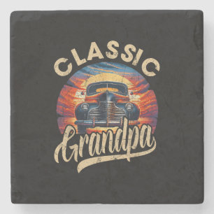 Classic Opa Funny Sprichwort Car Lover Vater Pap Steinuntersetzer