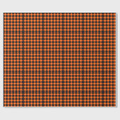 Classic Orange and Black Argyle Halloween Geschenkpapier (Flach)