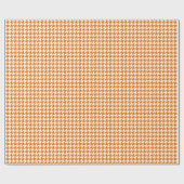 Classic Orange and White Houndstooth Pattern Geschenkpapier (Flach)