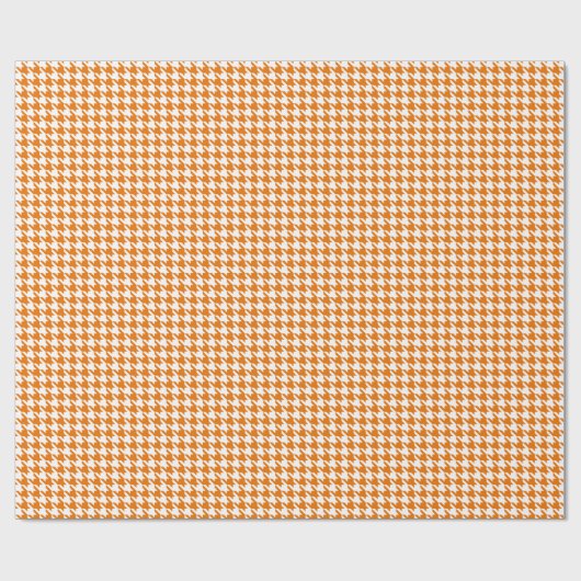 Classic Orange and White Houndstooth Pattern  Geschenkpapier (Flach)