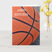 Classic Orange Basketball Happy Birthday Card Karte (Gelbe Blume)