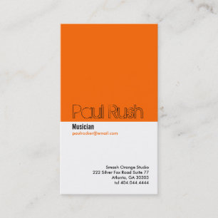 Classic Orange Divider Business Card 2 Visitenkarte