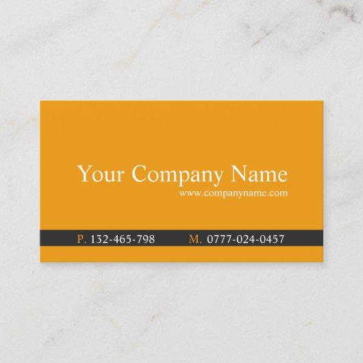 Classic Orange & Gray Beruflich - Visitenkarte (Vorderseite)