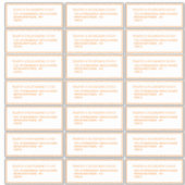 Classic Orange Guest Mailing Labels 21 pro Blatt (Vorderseite)