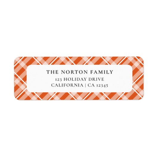 Classic Orange Tartan Karierte Bauernfamilie (Vorne)