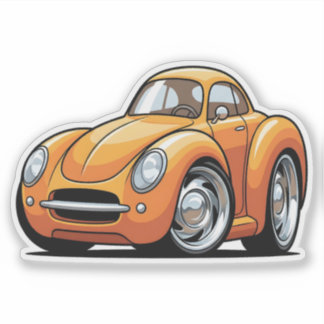 Classic Orange Toon Car Aufkleber