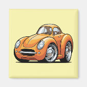Classic Orange Toon Car Magnet (Vorne)