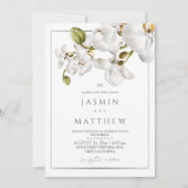 Classic Orchids Frame Elegant Wedding Photo Einladung (Vorderseite)