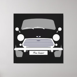 Classic Original Black Austin Mini Cooper Leinwanddruck