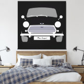Classic Original Black Austin Mini Cooper Leinwanddruck (Insitu (Schlafzimmer))