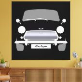 Classic Original Black Austin Mini Cooper Leinwanddruck (Insitu (Wohnzimmer))