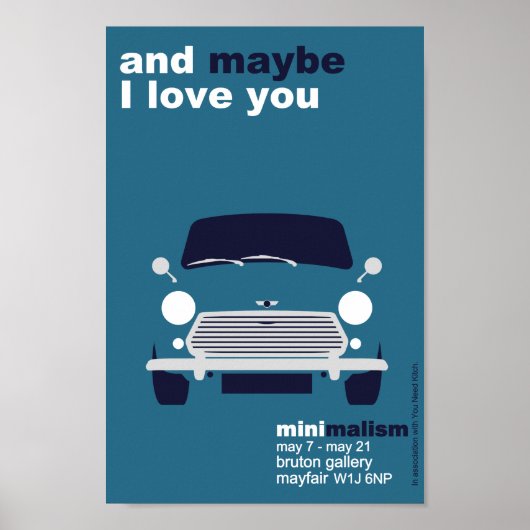 Classic Original Mini Car minimalist art Poster (Vorne)