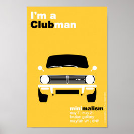 Classic Original Mini Clubman minimalist art Poster