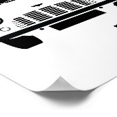 Classic Original Mini white van minimalist art Poster (Ecke)