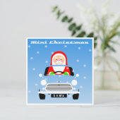 Classic Original Mini Xmas Weihnachtswagen Karte (Stehend Vorderseite)